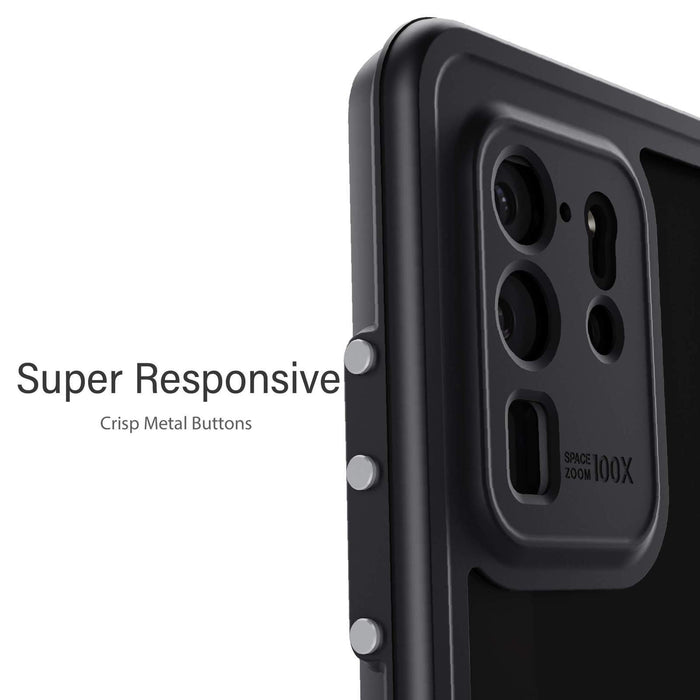 Galaxy S20 Ultra Rugged Waterproof Case | Nautical Series [Black] (Color in image: Clear)