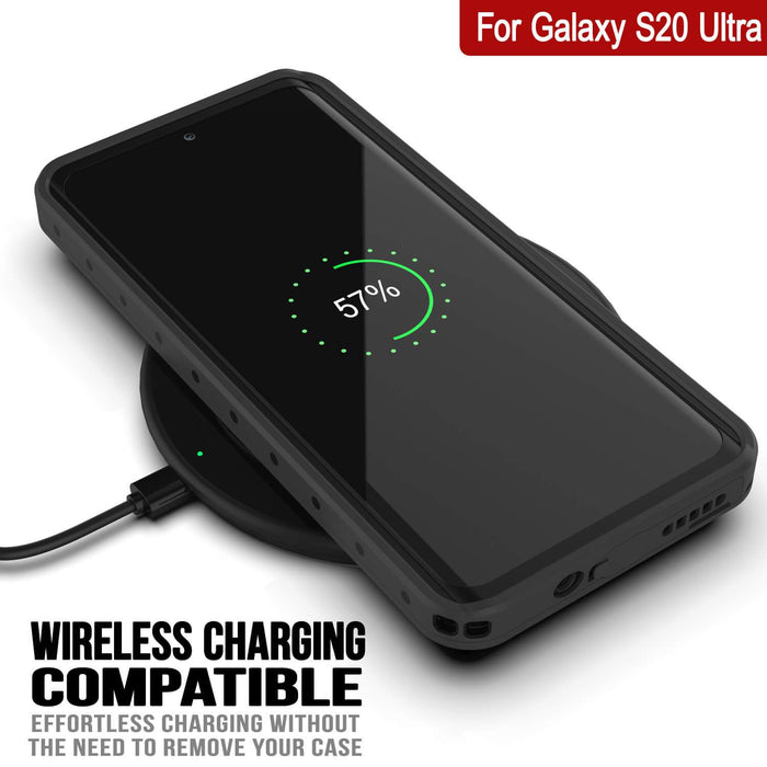 Galaxy S20 Ultra Waterproof Case PunkCase StudStar Clear Thin 6.6ft Underwater IP68 Shock/Snow Proof (Color in image: pink)