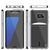 Galaxy S7 EDGE Case, PUNKCASE® LUCID Silver Series | Card Slot | SHIELD Screen Protector | Ultra fit (Color in image: Balck)