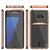Galaxy S7 Case, PUNKCASE® LUCID Rose Gold Series | Card Slot | SHIELD Screen Protector | Ultra fit (Color in image: Balck)