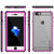 Apple iPhone 8 Waterproof Case, PUNKcase CRYSTAL Pink W/ Attached Screen Protector  | Warranty (Color in image: Pink)