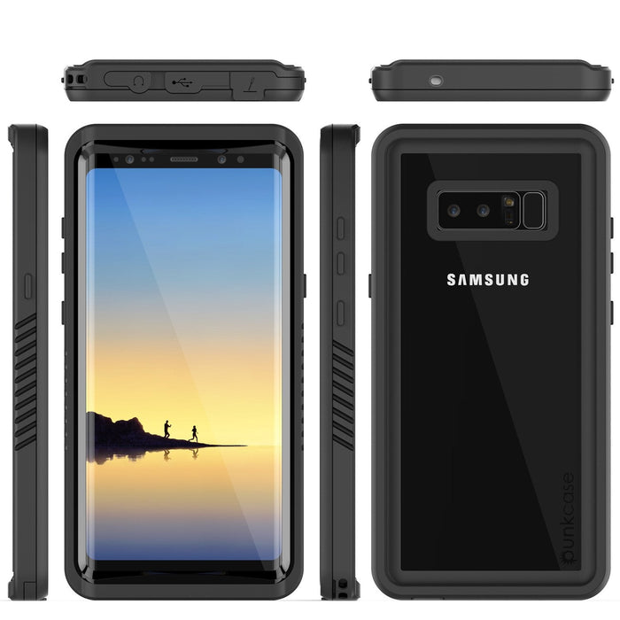 Galaxy Note 8 Case, Punkcase [Extreme Series] [Slim Fit] [IP68 Certified] [Shockproof] Armor Cover W/ Built In Screen Protector [Clear] (Color in image: Purple)