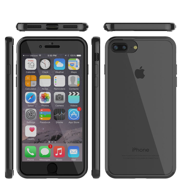 iPhone 7 Case Punkcase® LUCID 2.0 Black Series w/ PUNK SHIELD Screen Protector | Ultra Fit (Color in image: pink)