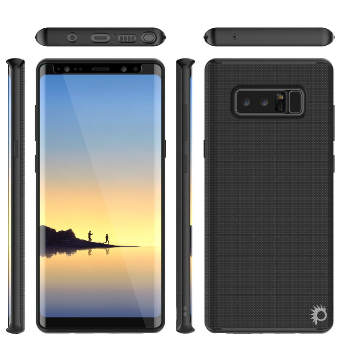 Galaxy Note 8 Case, PunkCase [Stealth Series] Hybrid 3-Piece Shockproof Dual Layer Cover [Non-Slip] [Soft TPU + PC Bumper] with PUNKSHIELD Screen Protector for Samsung Note 8 [Black] (Color in image: Teal)