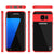Galaxy S7 Edge Case [MASK Series] [RED] Full Body Hybrid Dual Layer TPU Cover W/ Protective PUNKSHIELD Screen Protector (Color in image: pink)