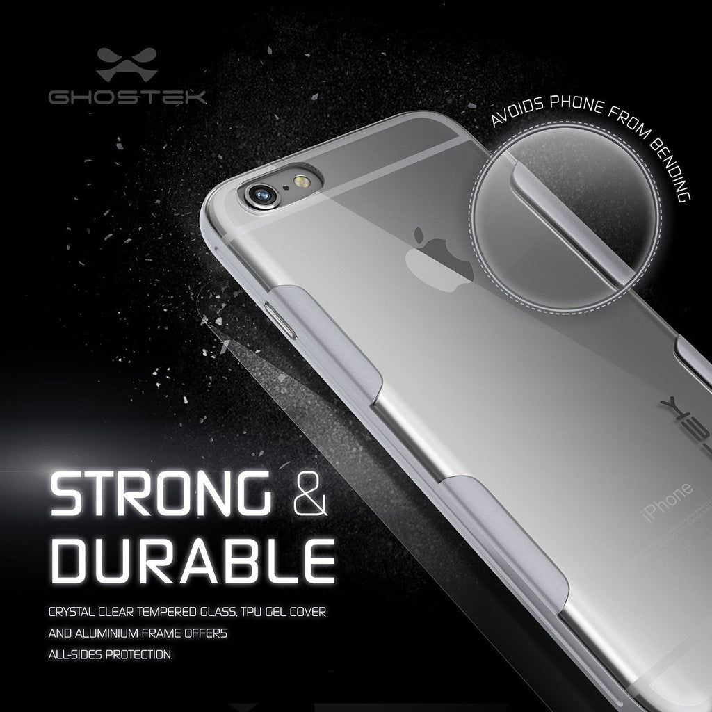 iPhone 6s Plus Case Silver Ghostek Cloak, Slim Protective w/ Tempered Glass | Lifetime Warranty (Color in image: pink)