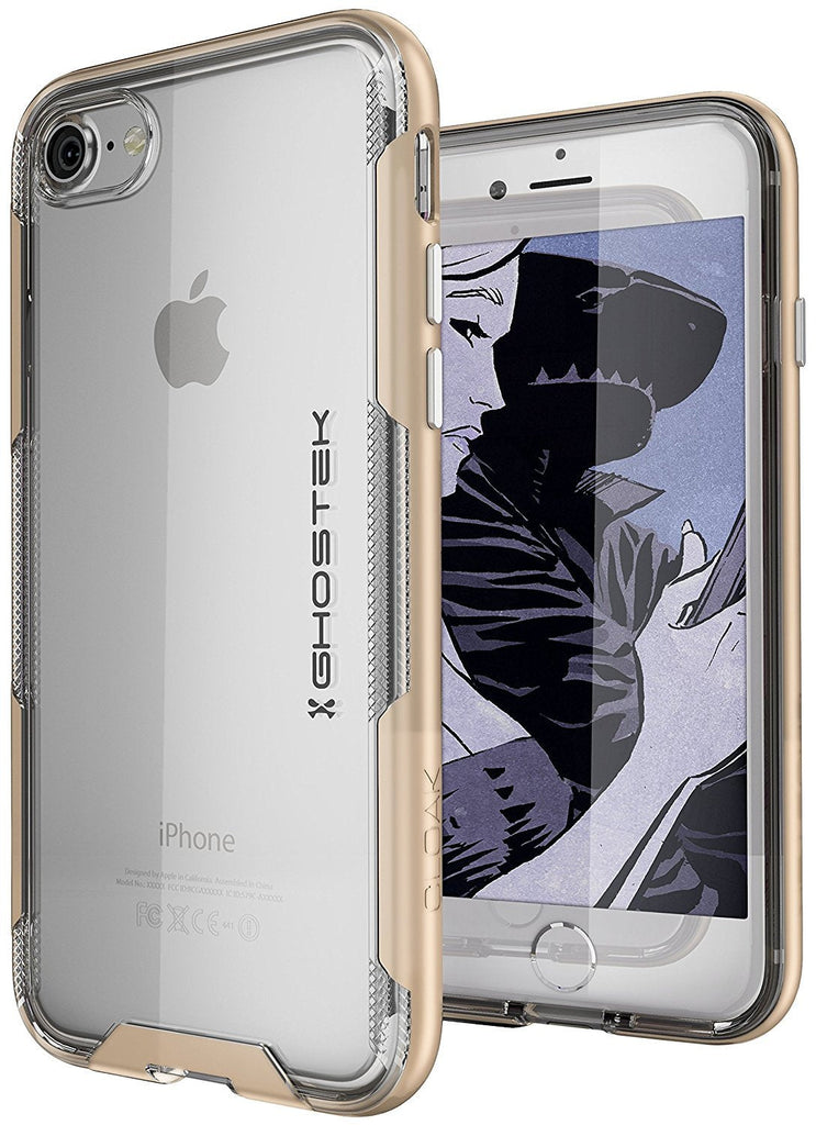 iPhone 7 Case, Ghostek Cloak 3 Series Case for iPhone 7 Case Clear Protective Case [GOLD] (Color in image: Gold)