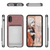 iPhone 8 Case, Ghostek Exec 2 Series for iPhone 8 Protective Wallet Case [Rose Pink] (Color in image: Brown)