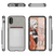 iPhone 8 Case, Ghostek Exec 2 Series for iPhone 8 Protective Wallet Case [SILVER] (Color in image: Black)