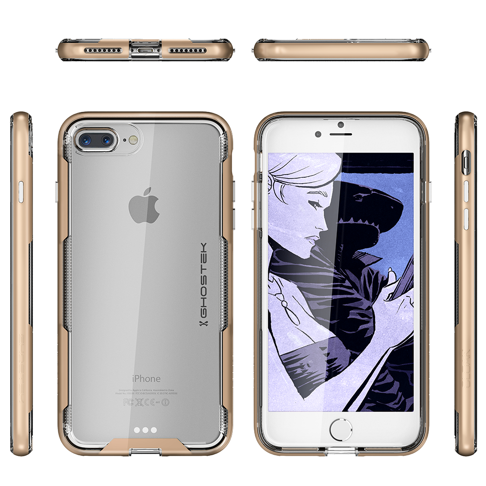 iPhone 7+ Plus Case,Ghostek Cloak 3 Series  for iPhone 7+ Plus  Case [GOLD] (Color in image: Teal)