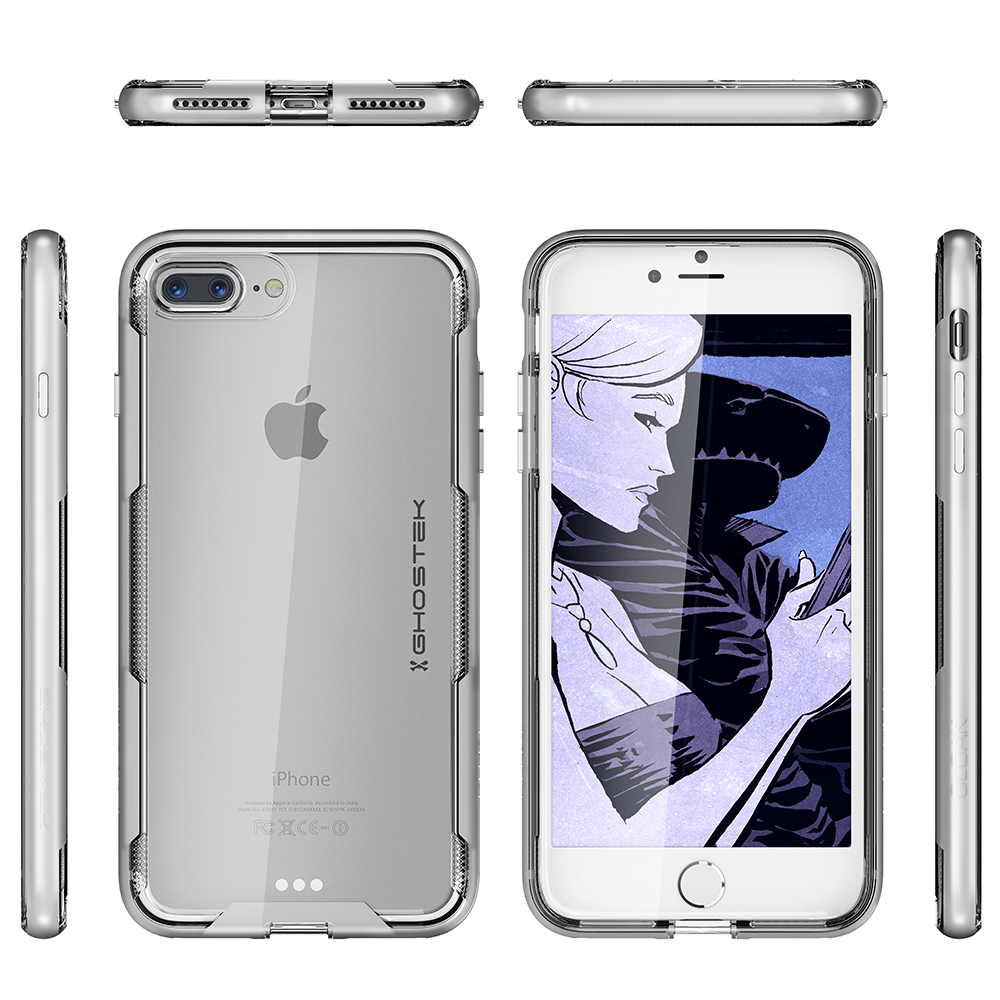 iPhone 7+ Plus Case ,Ghostek Cloak 3 Series  for iPhone 7+ Plus  Case [SILVER] (Color in image: Teal)