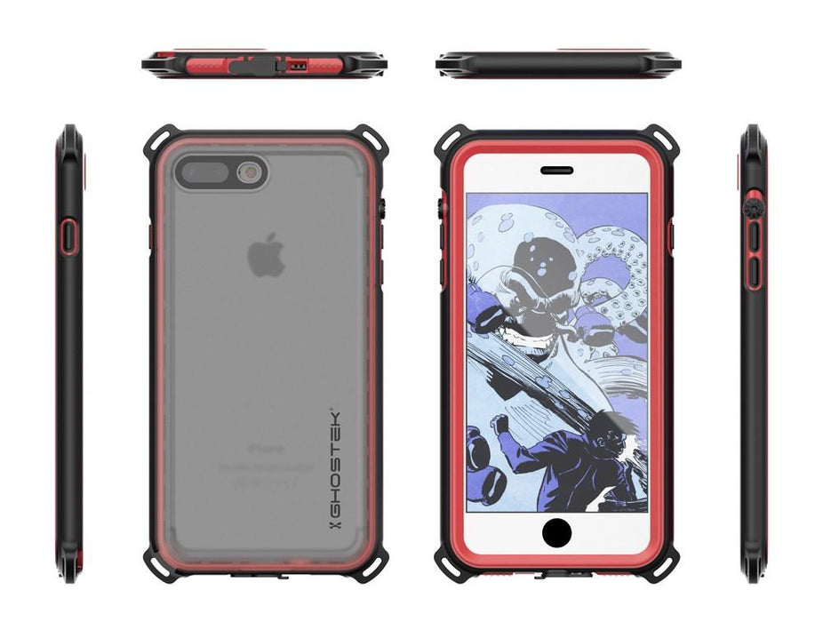 iPhone 7+ Plus case, Ghostek®  Nautical Series  for iPhone 7+ Plus Rugged Heavy Duty Case |  Red 