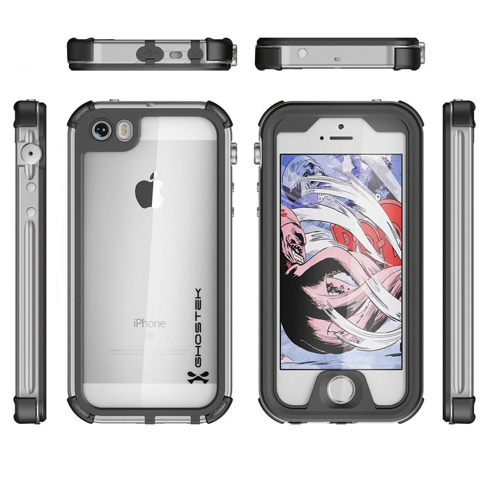 iPhone 8 Waterproof Case, Ghostek® Atomic 3.0 Silver Series | Underwater | Touch-ID (Color in image: Pink)