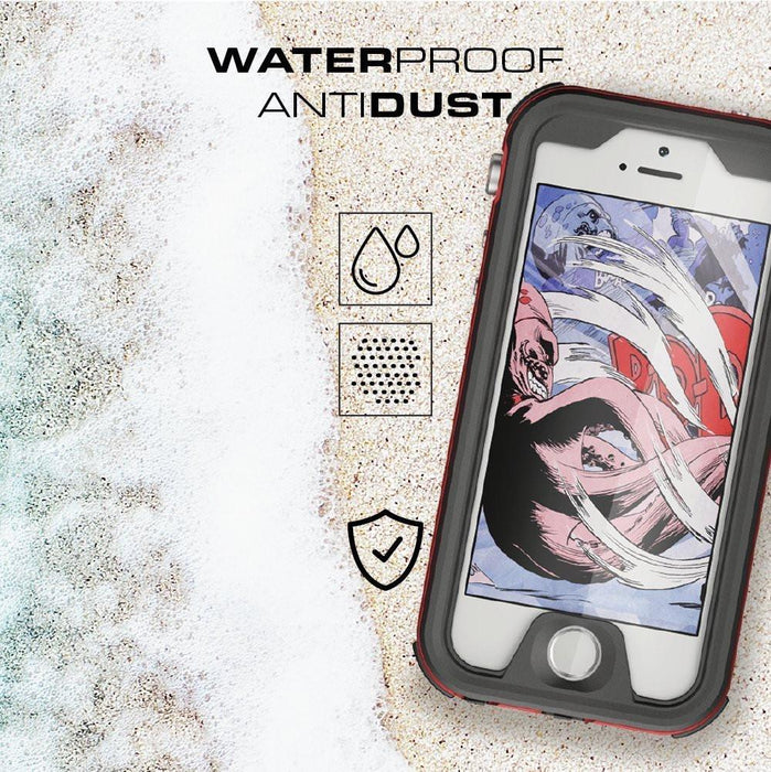 iPhone 8 Waterproof Case, Ghostek® Atomic 3.0 Silver Series | Underwater | Touch-ID 