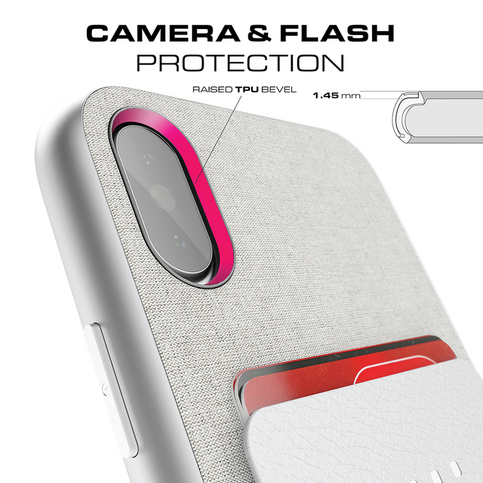 iPhone X Case, Ghostek Exec 2 Series for iPhone X / iPhone Pro Protective Wallet Case [Silver] 