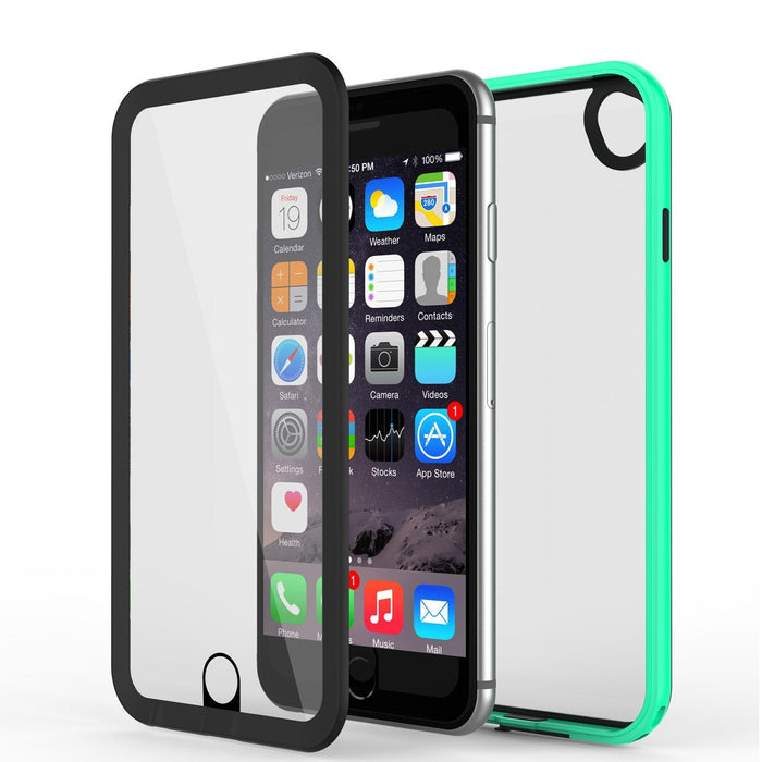 Apple iPhone 8 Waterproof Case, PUNKcase CRYSTAL 2.0 Teal W/ Attached Screen Protector  | Warranty (Color in image: Teal)