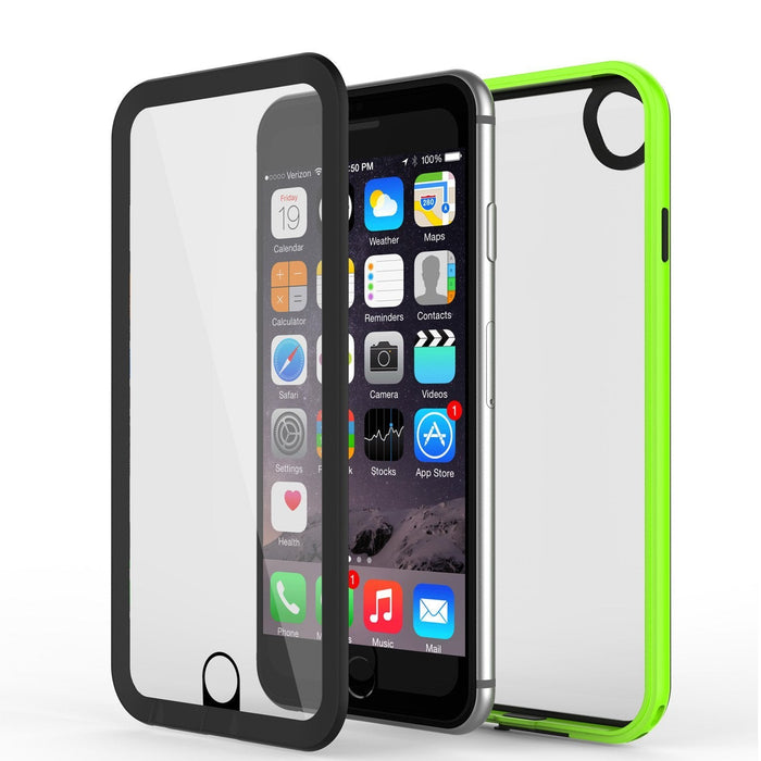 Apple iPhone 8 Waterproof Case, PUNKcase CRYSTAL 2.0 Light Green  W/ Attached Screen Protector  | Warranty (Color in image: Light Green)