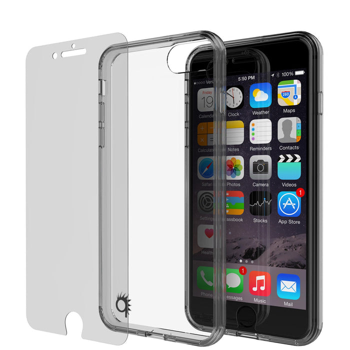 iPhone 7 Case Punkcase® LUCID 2.0 Crystal Black Series w/ PUNK SHIELD Screen Protector | Ultra Fit (Color in image: clear)