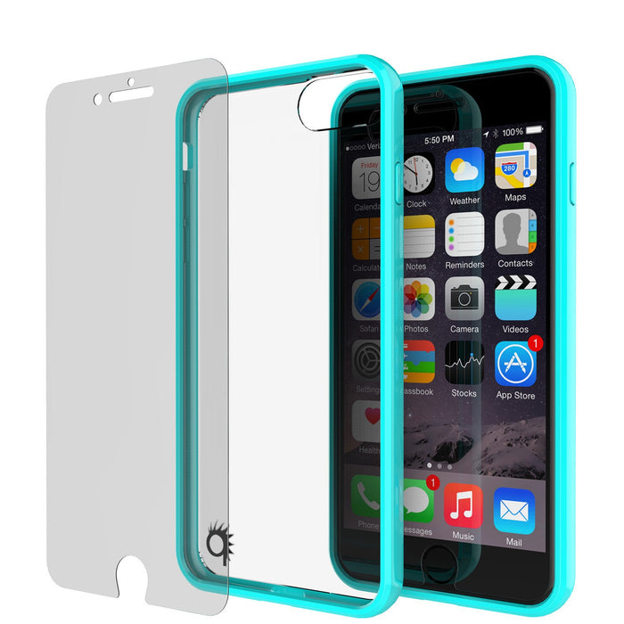 iPhone 7+ Plus Case Punkcase® LUCID 2.0 Teal Series w/ PUNK SHIELD Screen Protector | Ultra Fit (Color in image: clear)