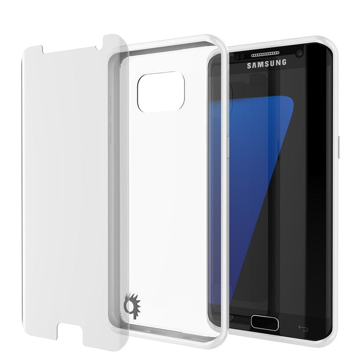 S7 Edge Case Punkcase® LUCID 2.0 White Series w/ PUNK SHIELD Screen Protector | Ultra Fit (Color in image: white)