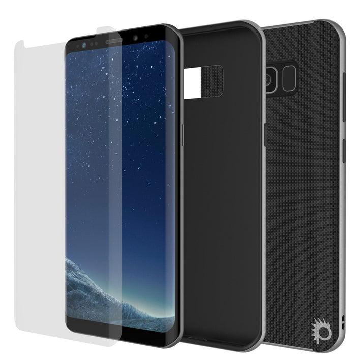 Galaxy S8 PLUS Case, PunkCase [Stealth Series] Hybrid 3-Piece Shockproof Dual Layer Cover [Non-Slip] [Soft TPU + PC Bumper] with PUNKSHIELD Screen Protector for Samsung S8+ [Silver] (Color in image: Teal)