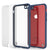 iPhone SE (4.7") Case [MASK Series] [NAVY] Full Body Hybrid Dual Layer TPU Cover W/ protective Tempered Glass Screen Protector (Color in image: white)