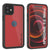 iPhone 12 Mini Waterproof IP68 Case, Punkcase [Red] [StudStar Series] [Slim Fit] (Color in image: Red)