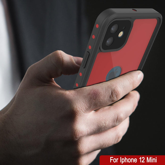 iPhone 12 Mini Waterproof IP68 Case, Punkcase [Red] [StudStar Series] [Slim Fit] (Color in image: Light Green)