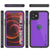 iPhone 12 Mini Waterproof IP68 Case, Punkcase [Purple] [StudStar Series] [Slim Fit] [Dirtproof] (Color in image: Black)