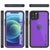 iPhone 12 Pro Max Waterproof IP68 Case, Punkcase [Purple] [StudStar Series] [Slim Fit] [Dirtproof] (Color in image: Pink)