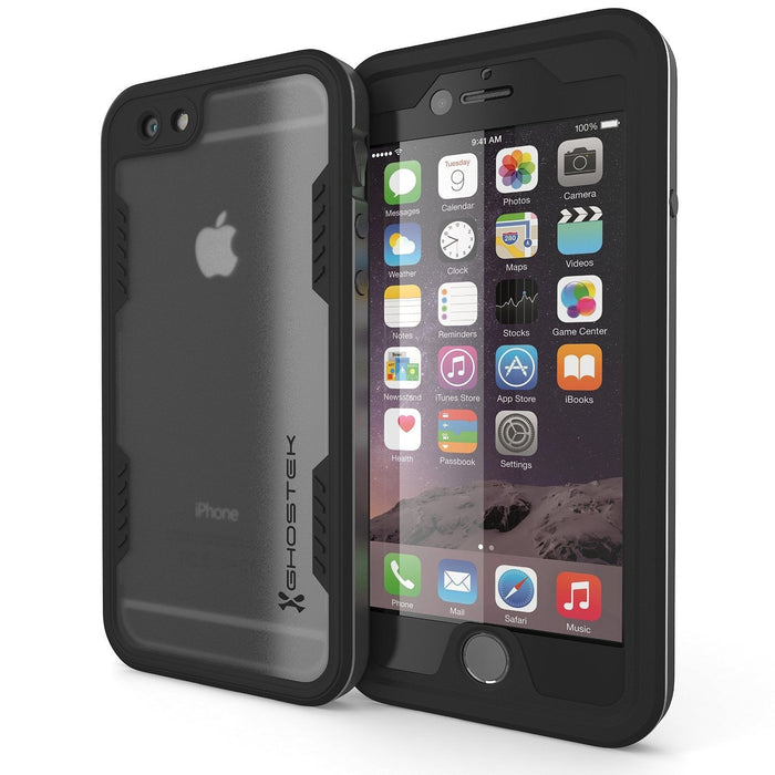 iPhone 6S+/6+ Plus Waterproof Case Ghostek Atomic 2.0 Space Gray w/ Attached Screen Protector | Slim (Color in image: space gray)