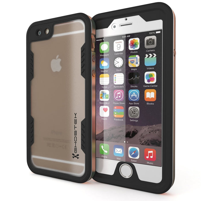 iPhone 6/6S Waterproof Case, Ghostek Atomic 2.0 Gold W/ Attached Screen Protector | Slim Fit (Color in image: gold)