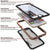 iPhone 6S+/6+ Plus Waterproof Case Ghostek Atomic 2.0 Gold w/ Attached Screen Protector | Slim (Color in image: silver)