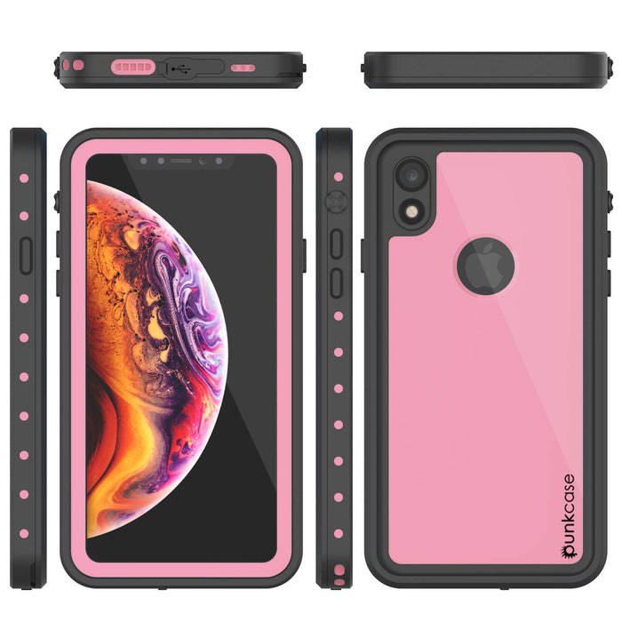 iPhone XR Waterproof IP68 Case, Punkcase [Pink] [StudStar Series] [Slim Fit] [Dirtproof] (Color in image: light blue)