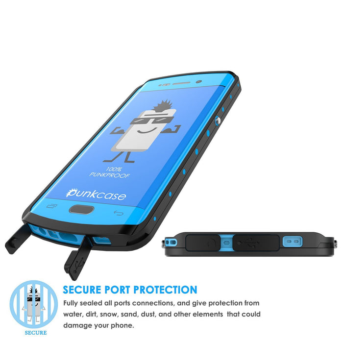 Galaxy s6 EDGE Plus Waterproof Case, Punkcase StudStar Light Blue Series | Lifetime Warranty (Color in image: purple)