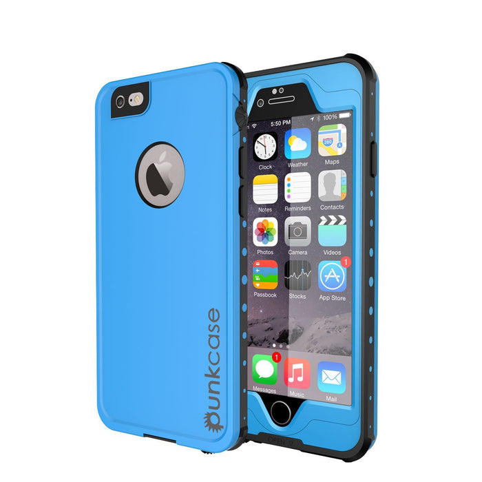 iPhone 6s/6 Waterproof Case, PunkCase StudStar Light Blue w/ Attached Screen Protector | Warranty (Color in image: light blue)