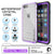 iPhone 6+/6S+ Plus Waterproof Case, PUNKcase CRYSTAL Purple W/ Attached Screen Protector | Warranty (Color in image: white)