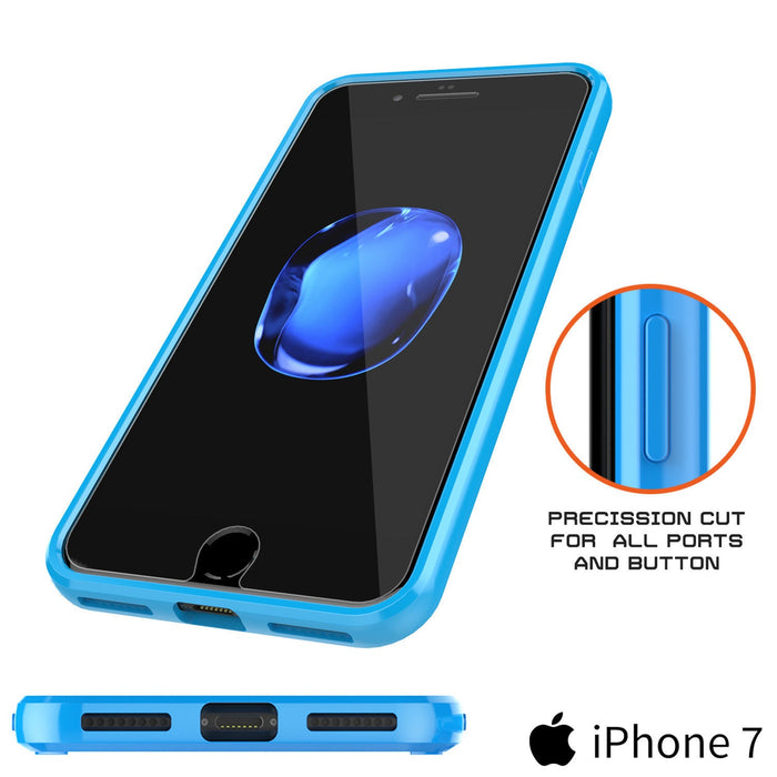 iPhone 7+ Plus Case Punkcase® LUCID 2.0 Light Blue Series w/ SHIELD Screen Protector | Ultra Fit (Color in image: black)