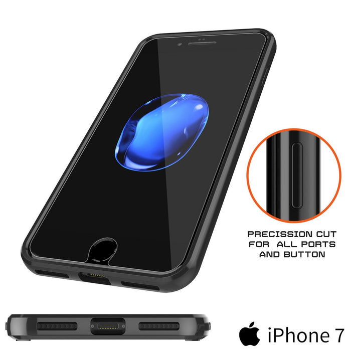 iPhone 7 Case Punkcase® LUCID 2.0 Black Series w/ PUNK SHIELD Screen Protector | Ultra Fit (Color in image: white)