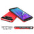 Galaxy Note 5 Case PunkCase SLOT Red Series Slim Armor Soft Cover Case w/ Tempered Glass (Color in image: Grey)