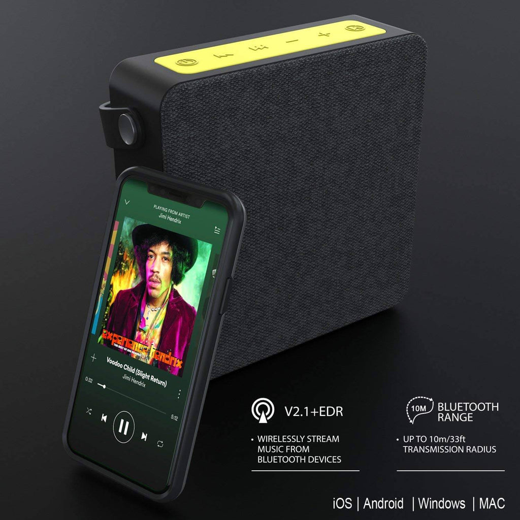 PUNKBOX Portable Wireless Bluetooth Speaker, Loud & Powerful for iPhone/Android [black] 