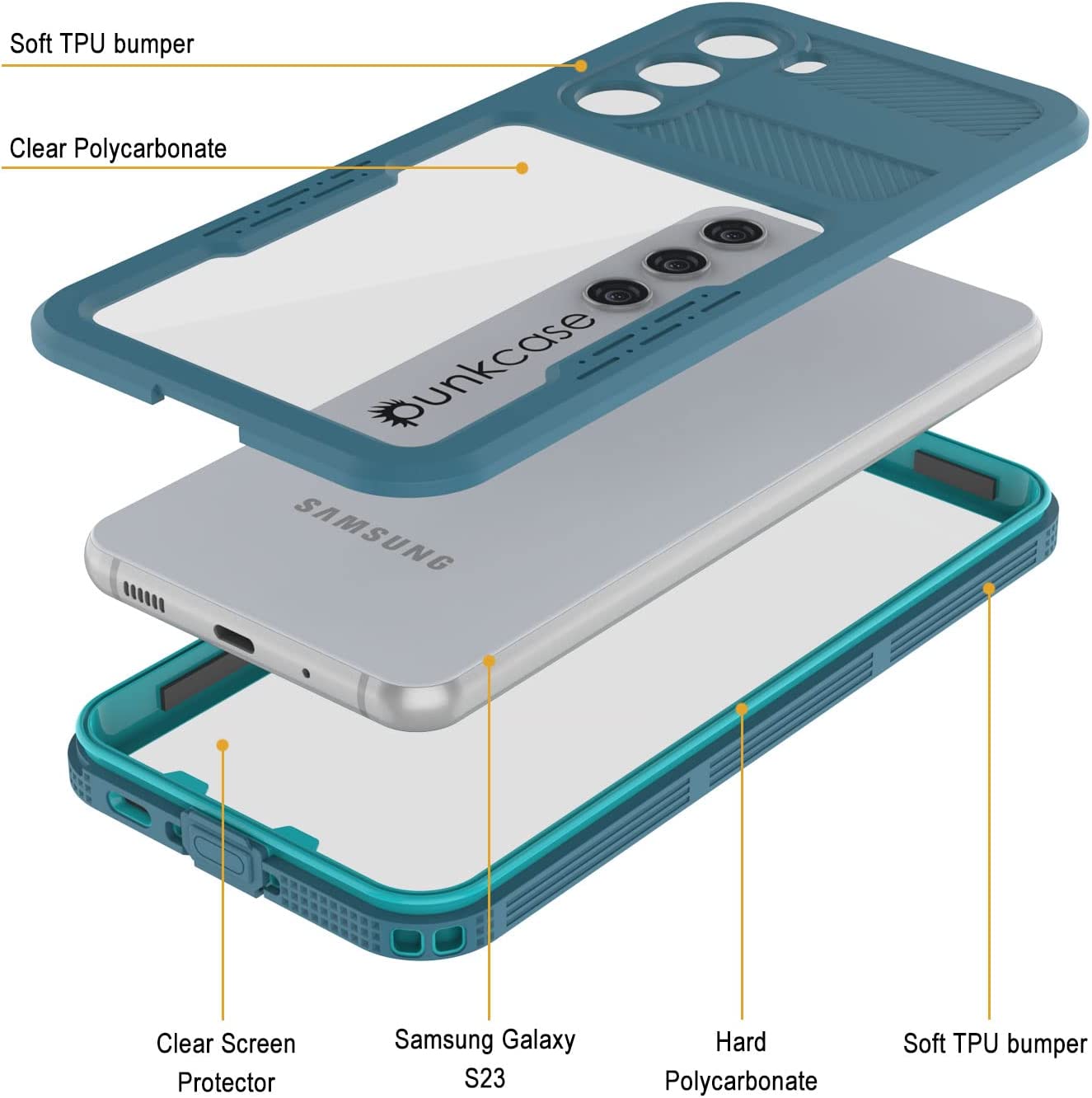 Custodia impermeabile per Galaxy A72 serie Extreme [Slim Fit Custodia impermeabile per Galaxy A72 serie Extreme [Slim Fit