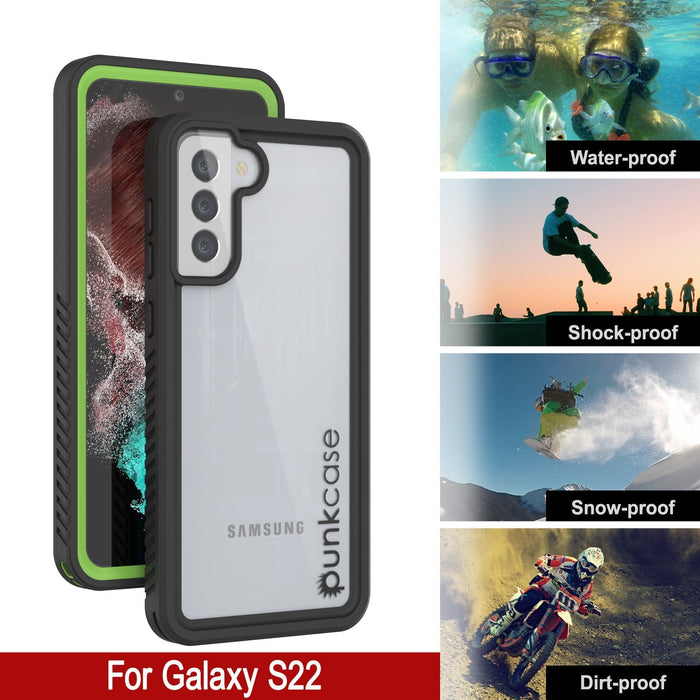 Galaxy S22 Water/ Shockproof [Extreme Series] Screen Protector Case [Light Green] (Color in image: Teal)