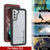 Galaxy S22 Water/ Shock/ Snowproof [Extreme Series] Slim Screen Protector Case [Red] (Color in image: Black)