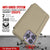 Punkcase iPhone 14 Pro Reflektor Fall schützende Flip Cover [Gold]