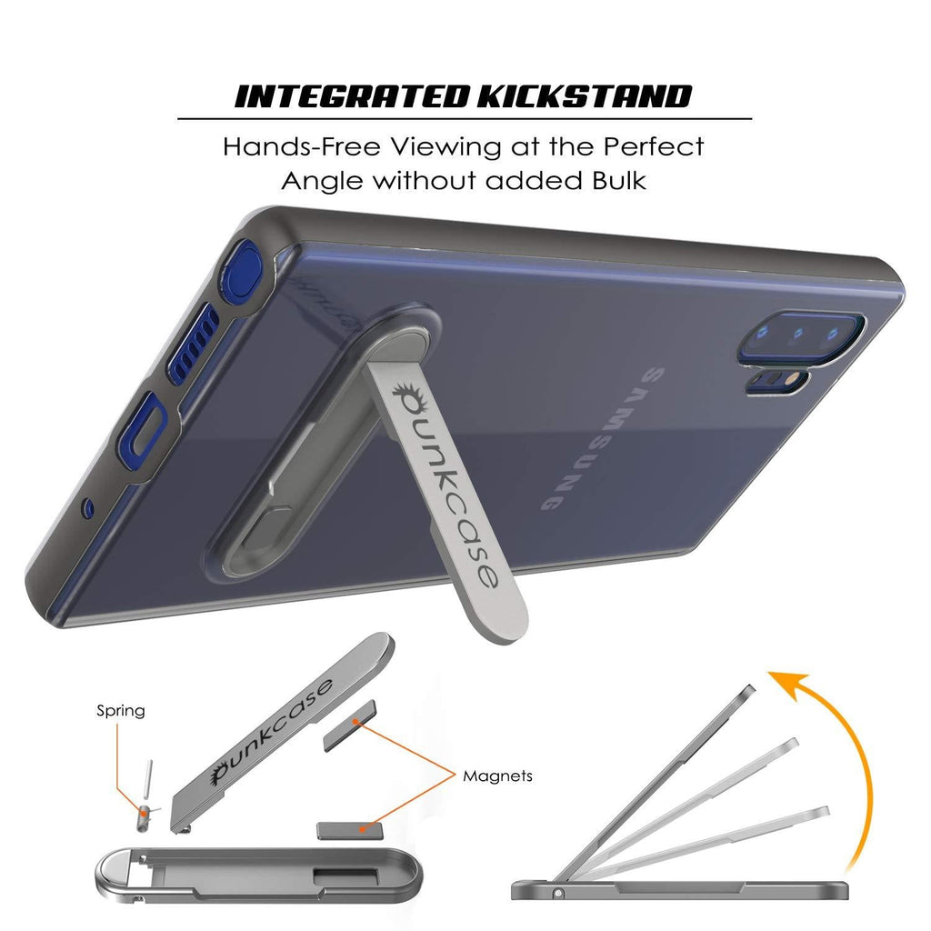 Galaxy Note 10+ Plus Lucid 3.0 PunkCase Armor Cover w/Integrated Kickstand and Screen Protector [Grey] (Color in image: Red)