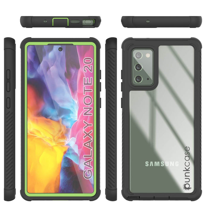 Punkcase Galaxy Note 20 Case, [Spartan Series] Light Green Rugged Heavy Duty Cover W/Built in Screen Protector (Color in image: Red)