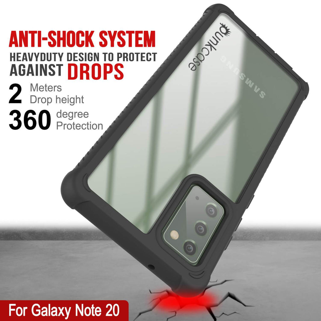Punkcase Galaxy Note 20 Case, [Spartan Series] Red Rugged Heavy Duty Cover W/Built in Screen Protector (Color in image: Teal)