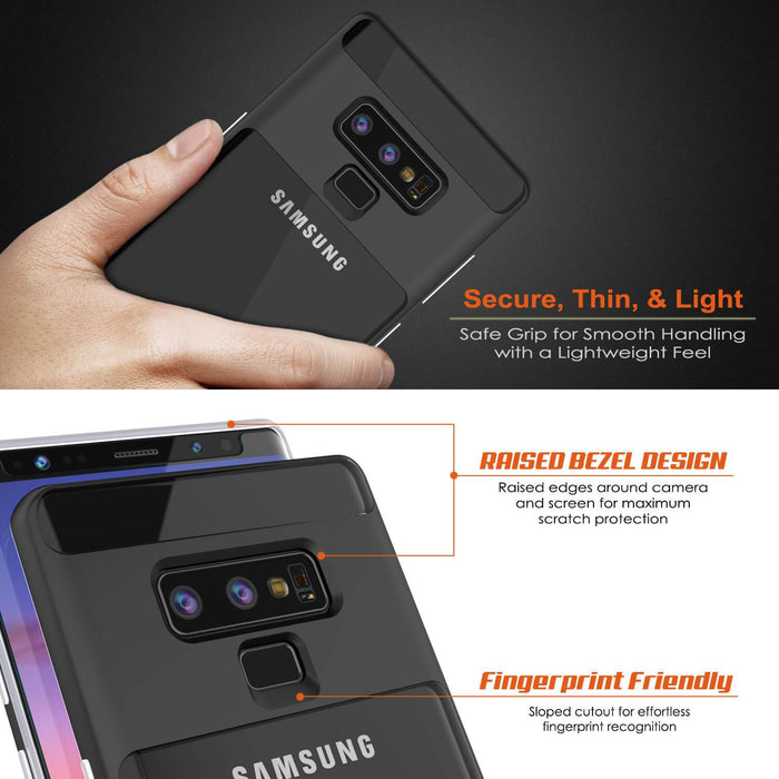 Galaxy Note 9 Lucid 3.0 PunkCase Armor Cover w/Integrated Kickstand and Screen Protector [Black] (Color in image: Rose Gold)