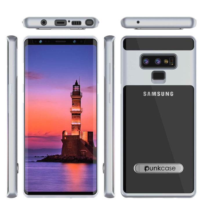 Galaxy Note 9 Lucid 3.0 PunkCase Armor Cover w/Integrated Kickstand and Screen Protector [Silver] (Color in image: Rose Gold)